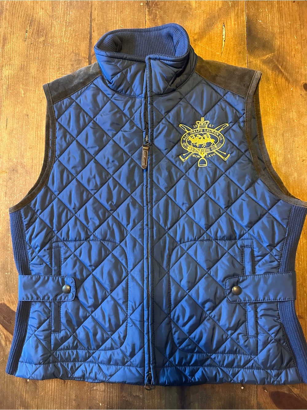NEW Ralph Lauren Sport Navy Blue County Riders Jockey Club Quilted Puffer XL - Picture 2 of 10